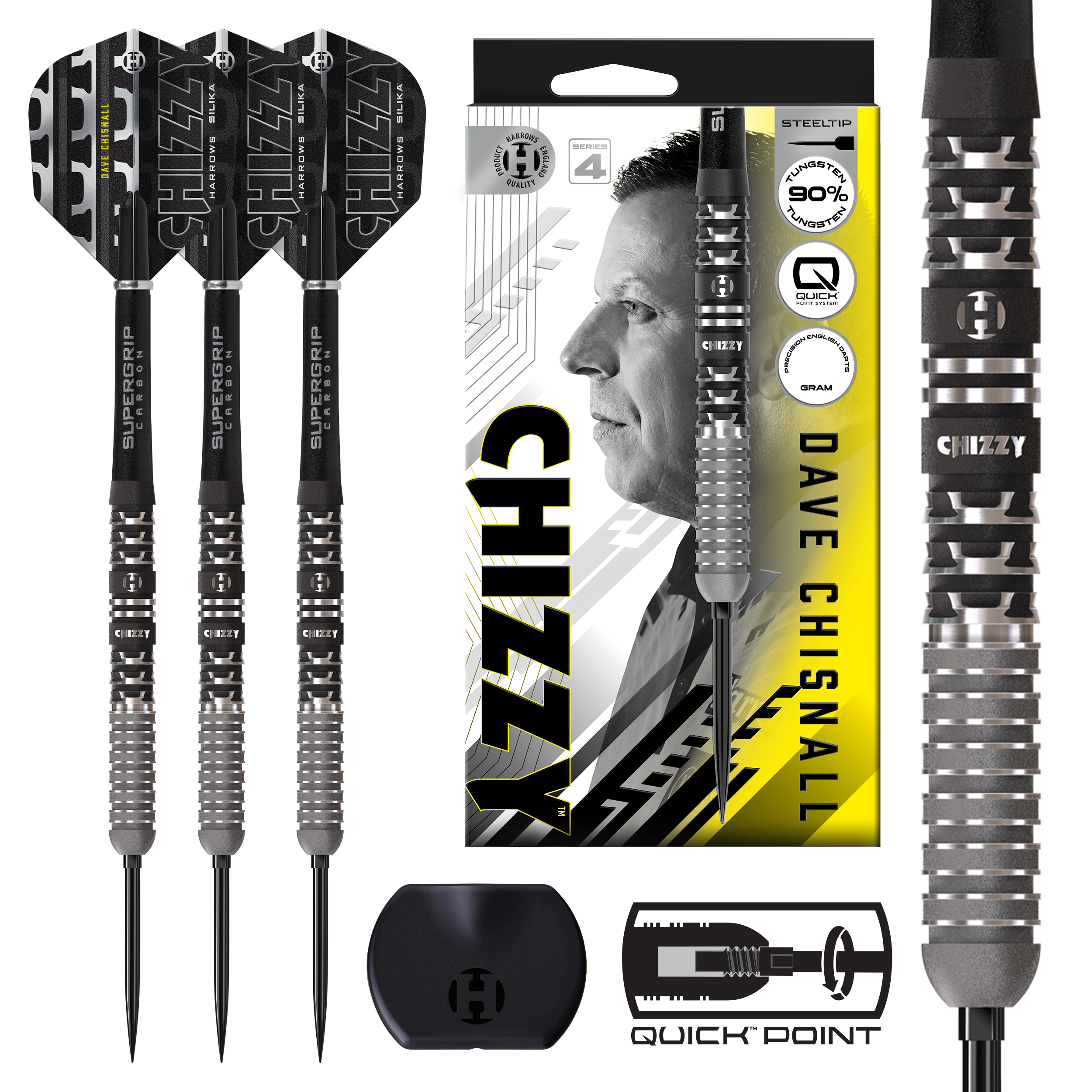 Harrows Chizzy 90 % Series 4 Quick Point dartstikat