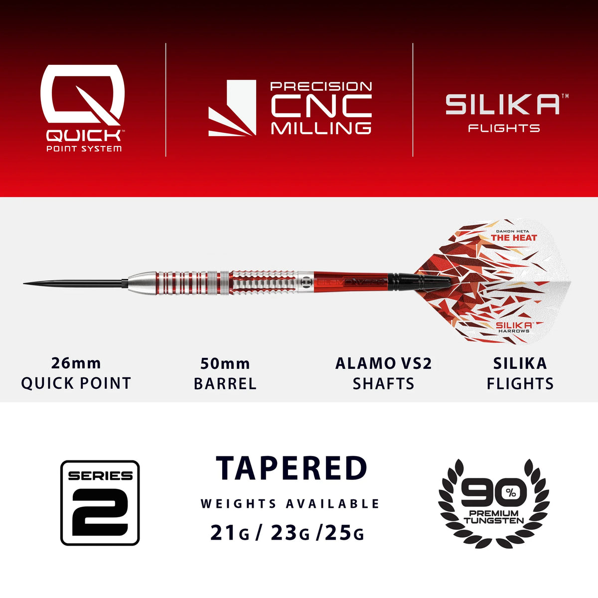 HARROWS DAMON HETA SERIES 2 QP DARTSTIKAT