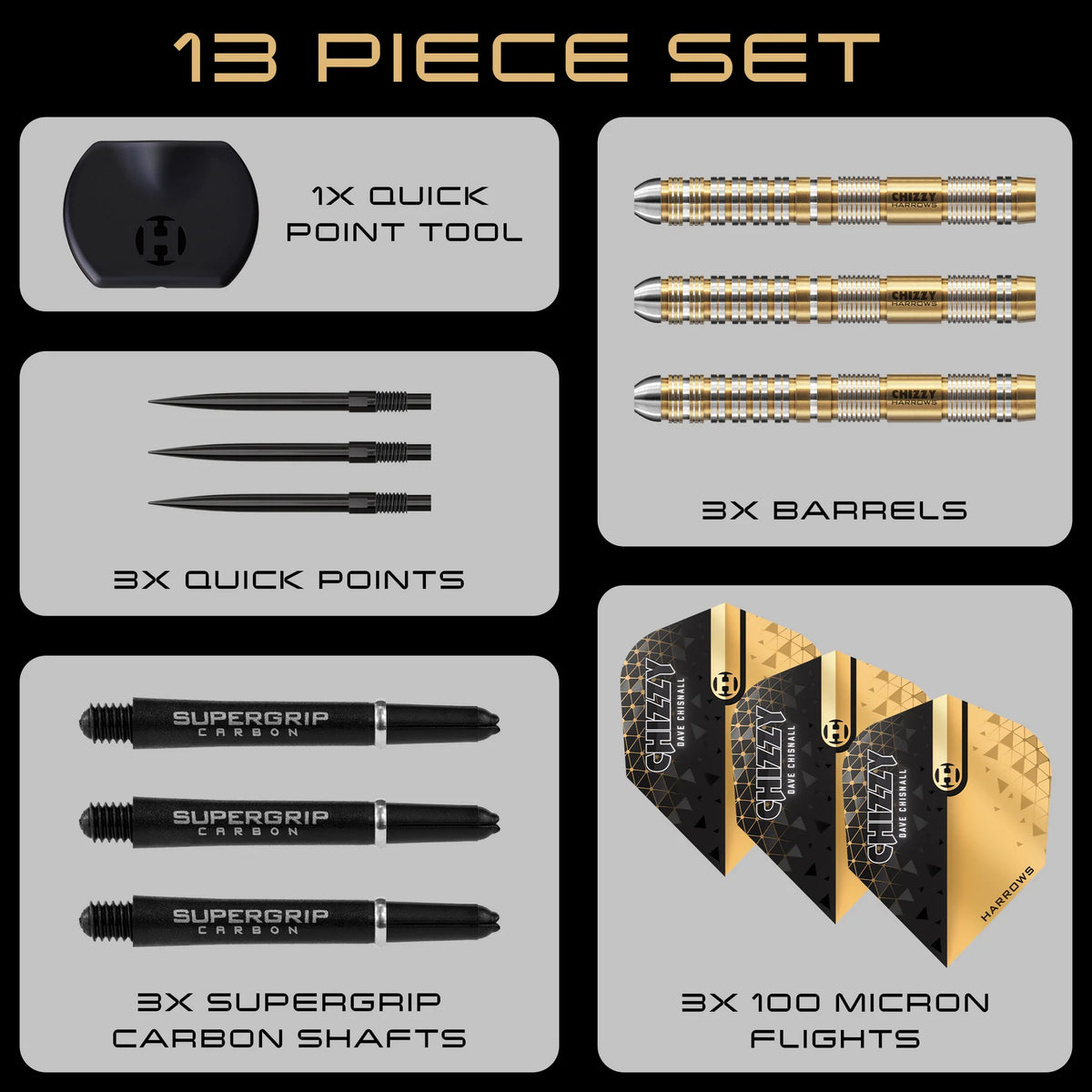 HARROWS CHIZZY SERIES 2 90% QP DARTSTIKAT