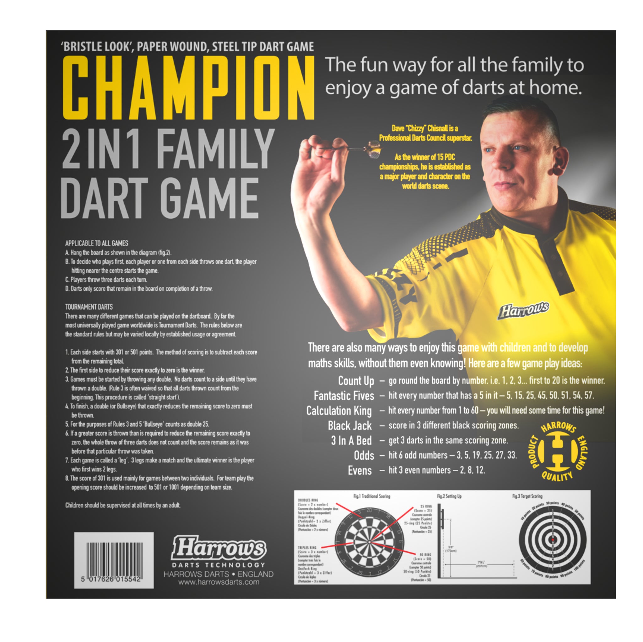 HARROWS CHAMPION FAMILY DART GAME TIKKATAULU