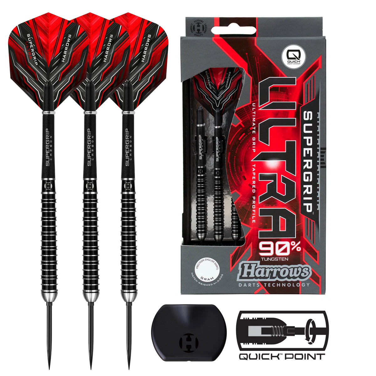 HARROWS SUPERGRIP ULTRA 90% QP DARTSTIKAT