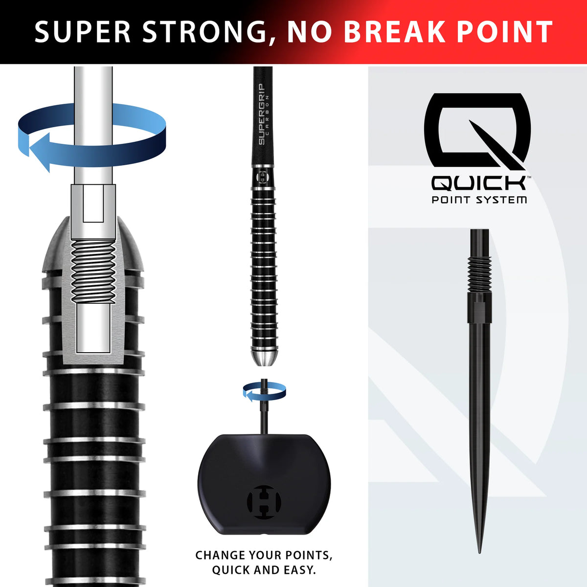 HARROWS SUPERGRIP ULTRA 90% QP DARTSTIKAT