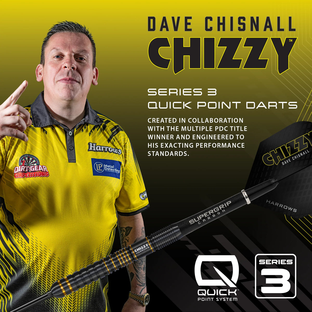 HARROWS CHIZZY SERIES 3 90% QP DARTSTIKAT
