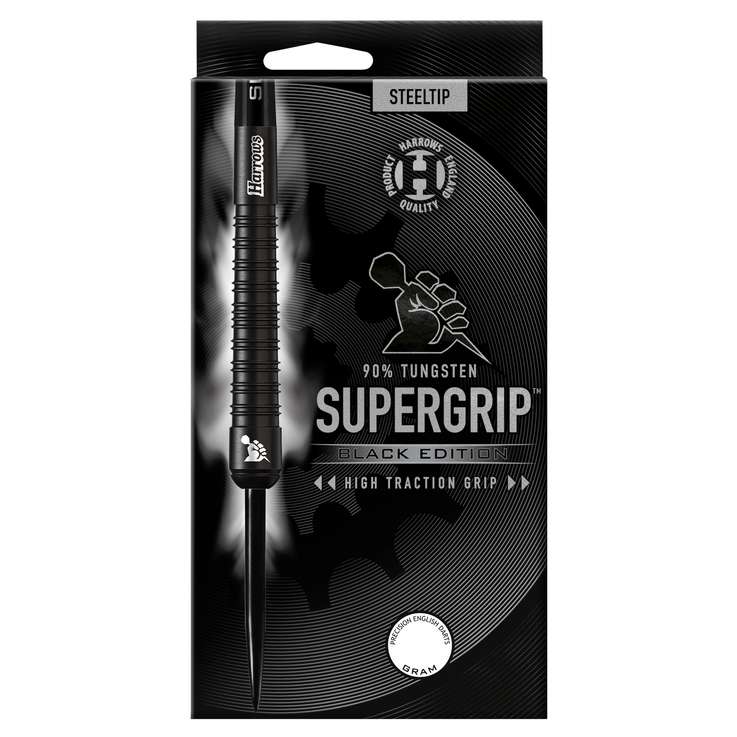 Harrows Supergrip black edition 90% Tungsten dartstikat