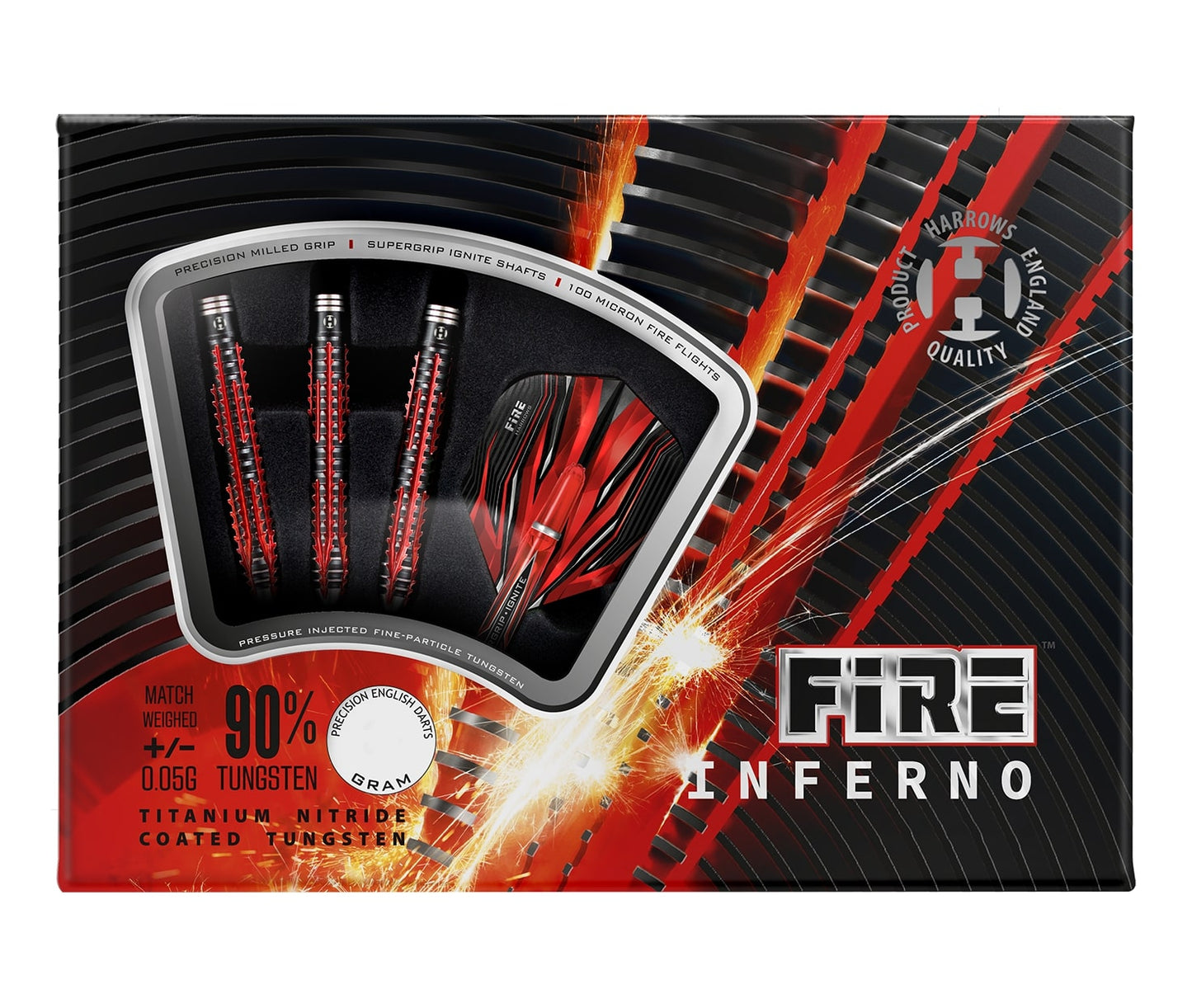 Harrows Fire Inferno 90% Tungsten dartstikat