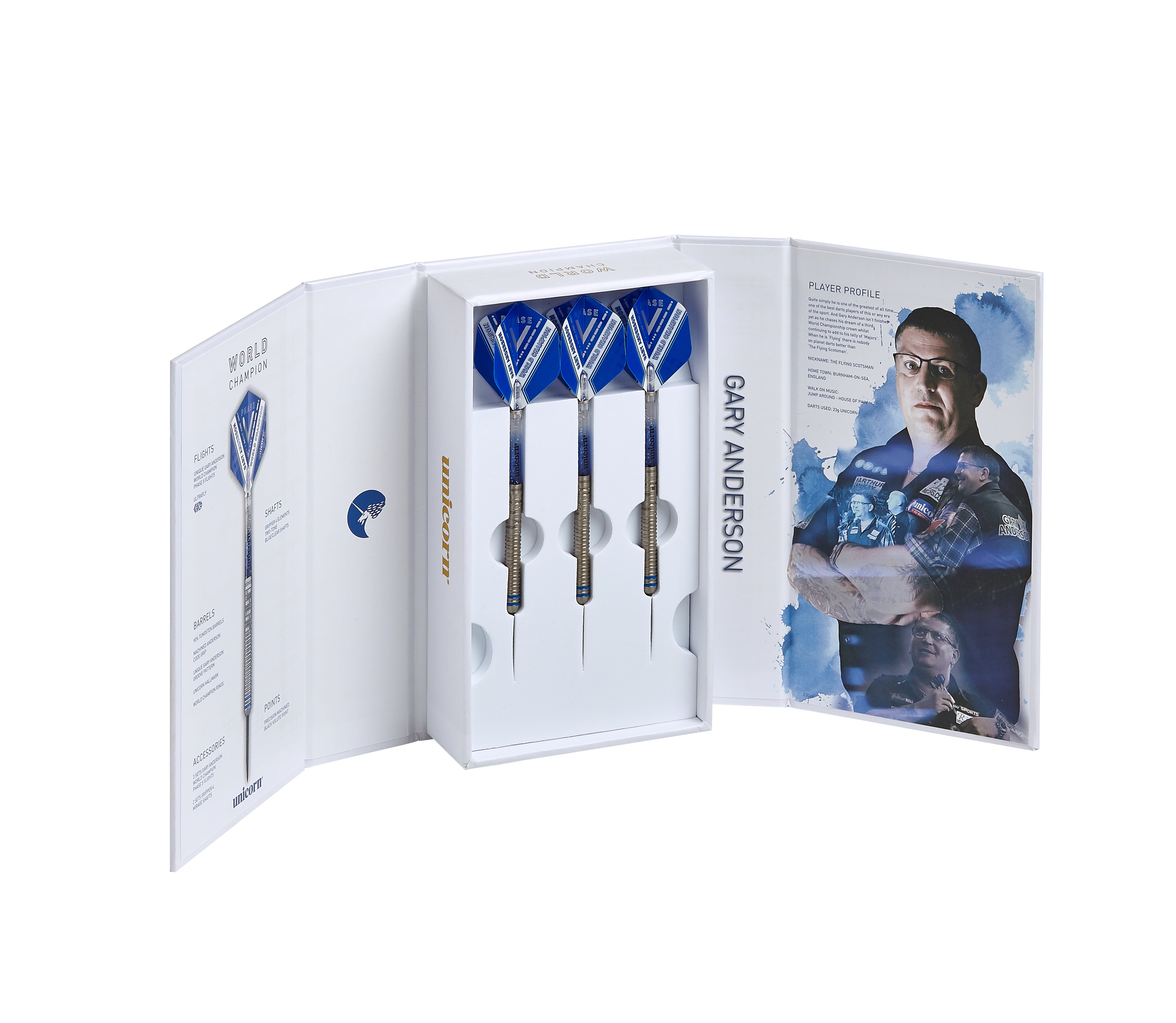 Unicorn World Champion Gary Anderson Phase 5  90% Tungsten dartstikat