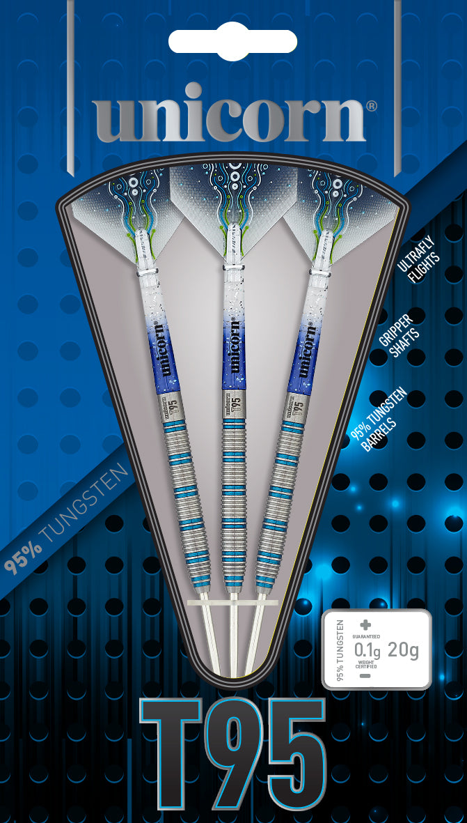 Unicorn T95 Core XL Blue Type 1 95% Tungsten dartstikat